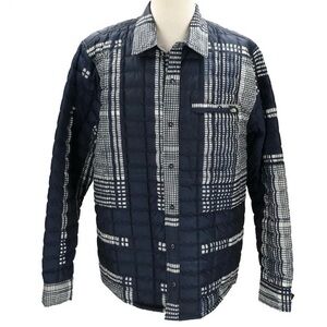 North Face Men’s Navy and White Quilted Jacket